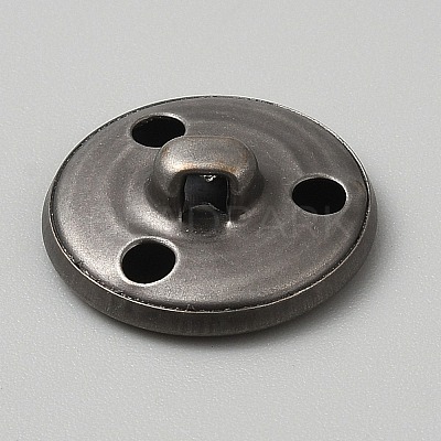 1-Hole Alloy Shank Buttons BUTT-WH0031-38A-1