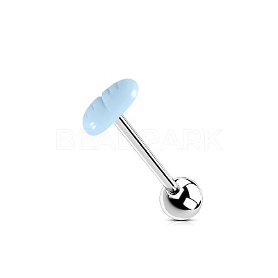304 Stainless Steel & Acrylic Straight Barbell Tongue Rings FS-WG7AF88-05-1