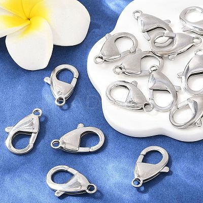 Tarnish Resistant 304 Stainless Steel Lobster Claw Clasps STAS-AB21-1