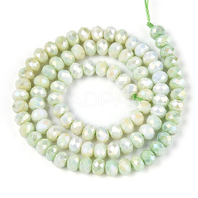 Anti-Tarnish Electroplate Rondelle Glass Beads Strands EGLA-T021-6mm-17-05-1