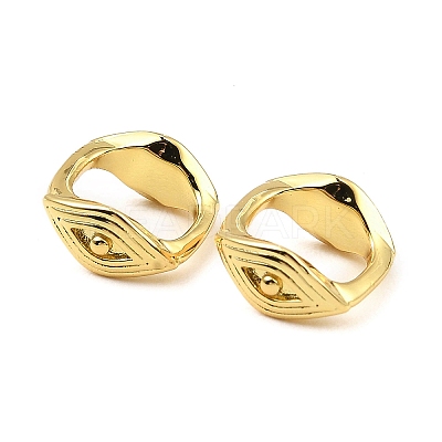 Rack Plating Brass Linking Rings KK-K346-06G-1