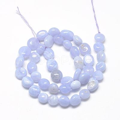 Natural Blue Lace Agate Beads Strands G-R445-6x8-10-1