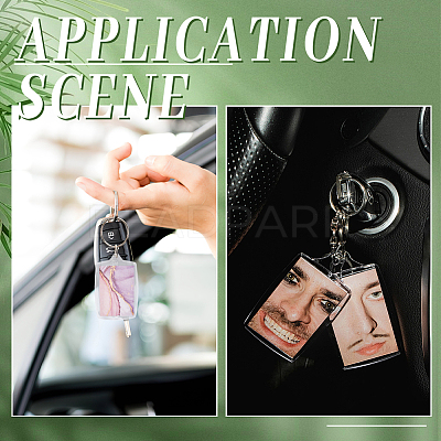 50Pcs Acrylic Photo Frame Keychain ZXFQ-SP0001-01-1