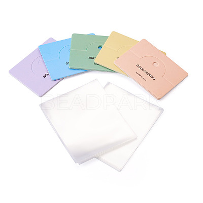 100Pcs Rectangle Clear Polypropylene Cellophane Bags CDIS-TA0001-36E-1