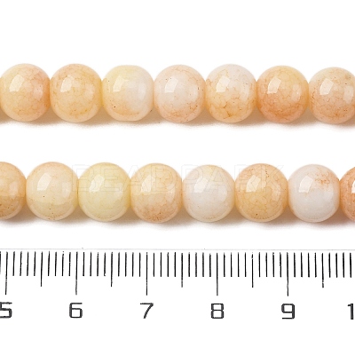 Ombre Effect Dyed Glass Beads Strands GLAA-T031-01O-07-1