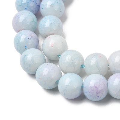 Ombre Effect Dyed Glass Beads Strands GLAA-T031-01O-02-1