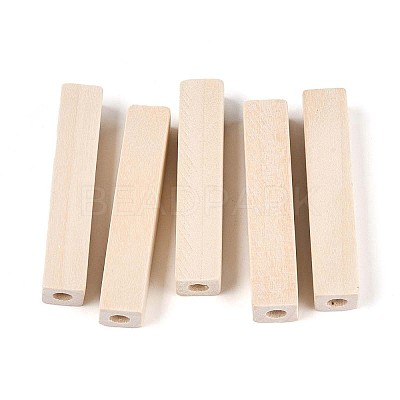 Unfinished Wood European Beads WOOD-S659-13-LF-1