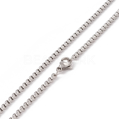 Alloy Axe Pendant Necklace with 304 Stainless Steel Box Chains for Men Women NJEW-G035-02AS-1