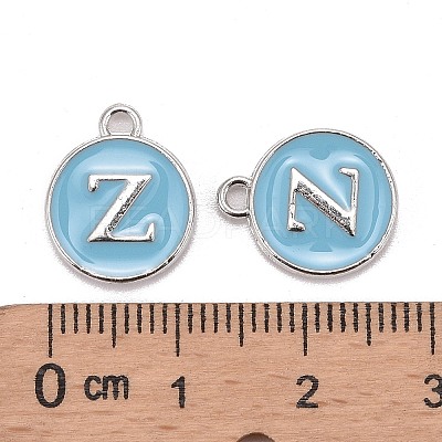 Platinum Plated Alloy Enamel Charms ENAM-S118-04Z-P-1