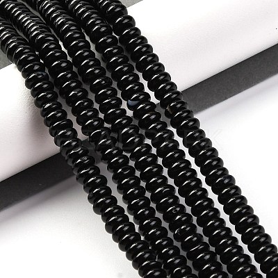 Natural Black Agate(Dyed & Heated) Beads Strands G-G177-F01-03-1