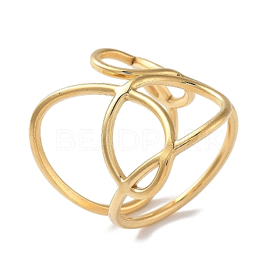 304 Stainless Steel Open Cuff Rings for Women RJEW-M020-07G-04-1