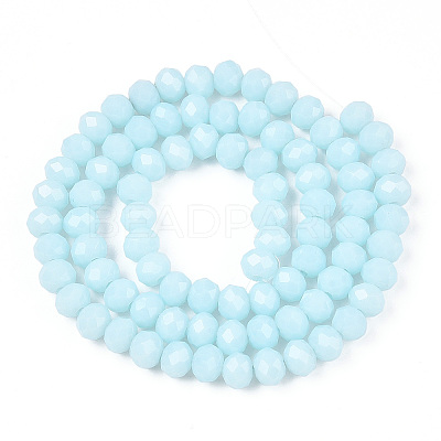Opaque Solid Color Glass Beads Strands EGLA-A034-P4mm-D06-1
