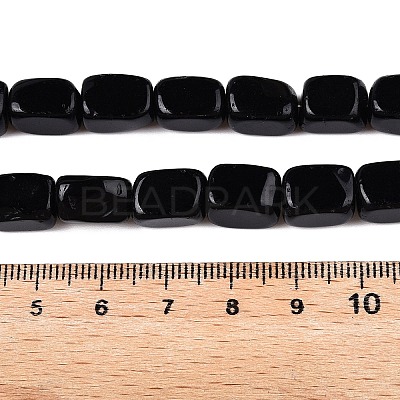 Natural Black Stone Beads Strands G-T138-88-1