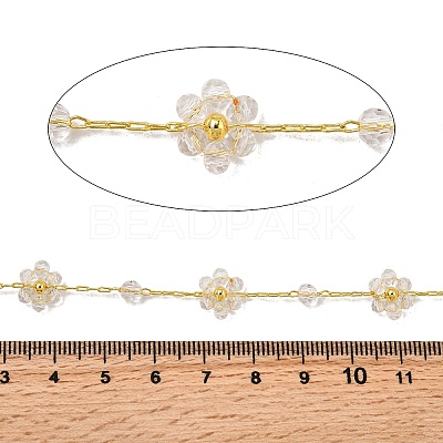 Brass Flower Link Chains CHC-H114-08G-02-1