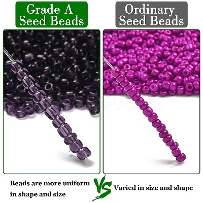 FGB 8/0 Grade A Round Glass Seed Beads SEED-Q006-3mm-F11-1