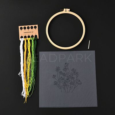 DIY Transparent Fabric Embroidery Kits DIY-K032-77-1