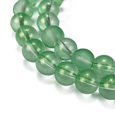 Frosted Transparent Glass Bead Strands X1-GLAA-P065-8mm-04-1