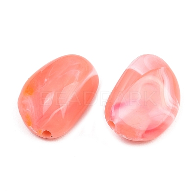 Opaque Acrylic Imitation Gemstone Beads OACR-G064-02-1