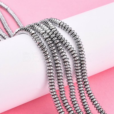Non-Magnetic Synthetic Hematite Beads Strands X-G-C124-4x2mm-2-1