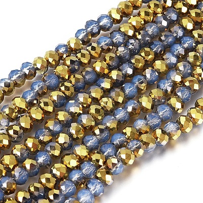 Electroplate Glass Beads Strands EGLA-A034-J2mm-O01-1