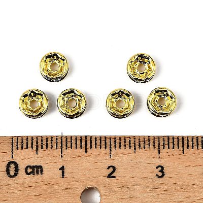 Brass Rhinestone Spacer Beads RB-A014-Z6mm-04G-1