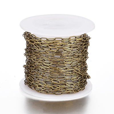 Brass Paperclip Chains X-CHC-S008-001C-AB-1