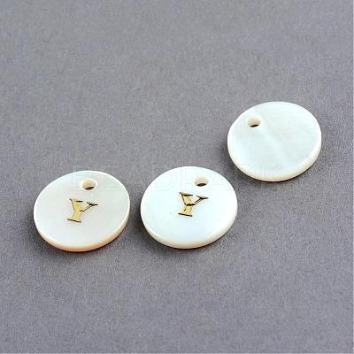 Freshwater Shell Pendants SSHEL-S249-Y-1