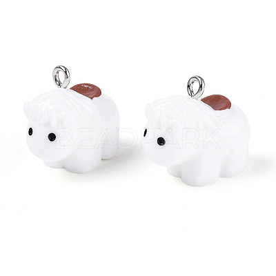 Opaque Resin Pendants RESI-N046-01-1