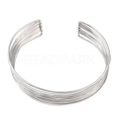30MM 304 Stainless Steel Open Multi-Strand Choker Necklaces for Women NJEW-K297-02P-1