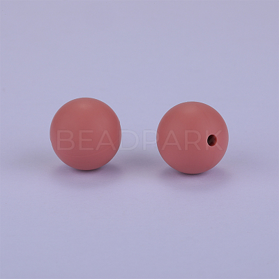 Round Silicone Focal Beads SI-JX0046A-76-1