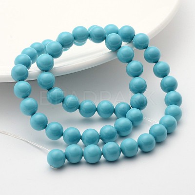 Shell Pearl Beads Strands X-SP8MM245-1