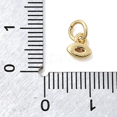 Brass Cubic Zirconia Charms KK-G554-02F-03-1