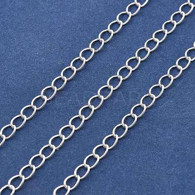 Brass Curb Chains KK-P304-02A-S-1