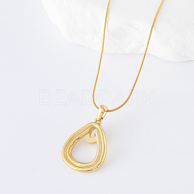 3Pcs Stainless Steel Teardrop Pendant Necklaces for Women UY8190-1