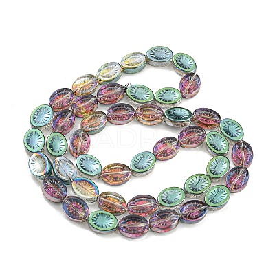 Electroplate Glass Beads Strands X-EGLA-G037-13A-HP02-1