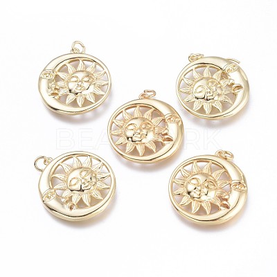 Brass Pendants KK-I673-10G-1
