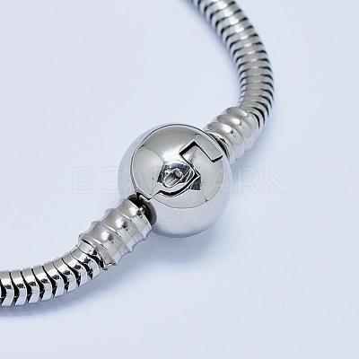 Tarnish Resistant 304 Stainless Steel European Style Bracelets for Jewelry Making PPJ-F002-01B-1