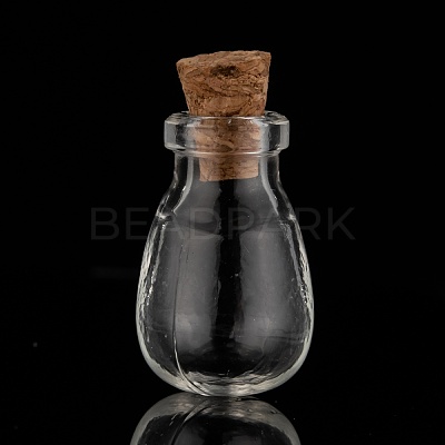 Oval Glass Bottle for Bead Containers AJEW-R045-09-1