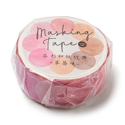 Round Adhesive Decorative Paper Tapes DIY-M052-01G-1