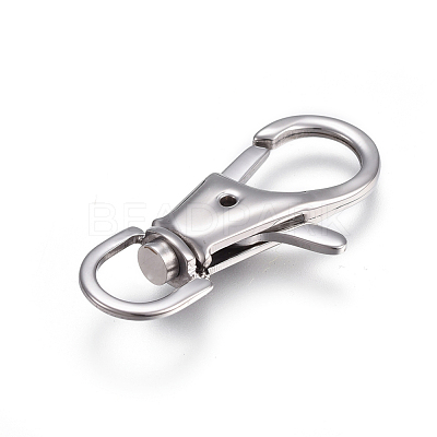 Tarnish Resistant 304 Stainless Steel Swivel Lobster Claw Clasps X-STAS-I117-01P-1