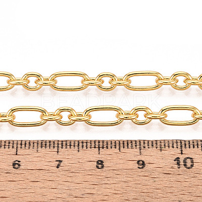 Brass Oval Link Chains CHC-T018-24G-1
