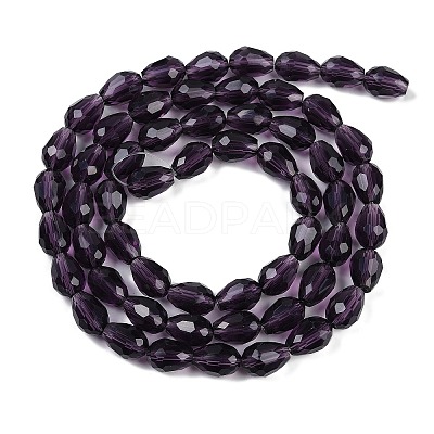 Transparent Glass Beads Strands EGLA-N013-T8mm-D06-1