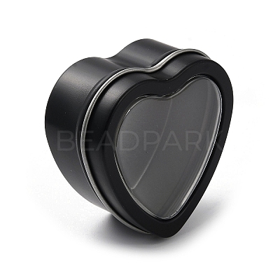 Tinplate Iron Heart Shaped Candle Tins CON-NH0001-01D-1
