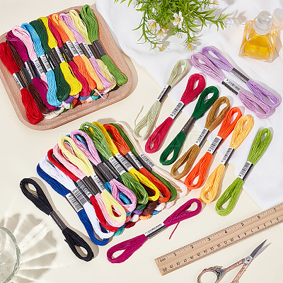 72 Bundles Polycotton Embroidery Floss OCOR-GO0001-31-1