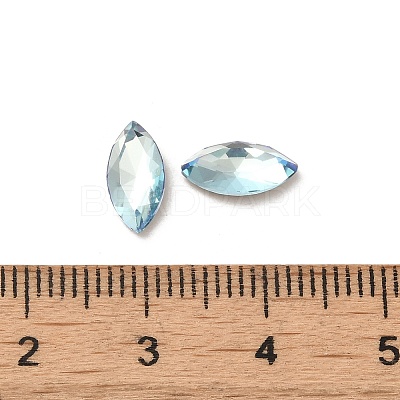 Glass Rhinestone Cabochons RGLA-P037-09B-D202-1