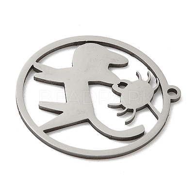 201 Stainless Steel Pendants STAS-G366-02P-07-1
