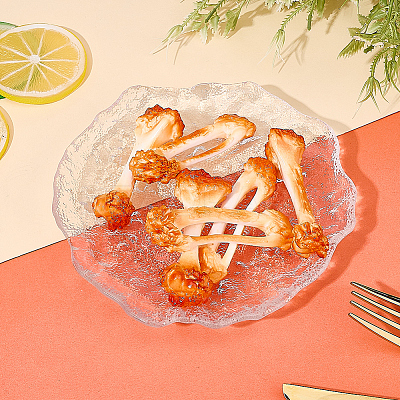 6Pcs 2 Styles PVC Model Food Bone Display Decoration AJEW-SC0004-17-1