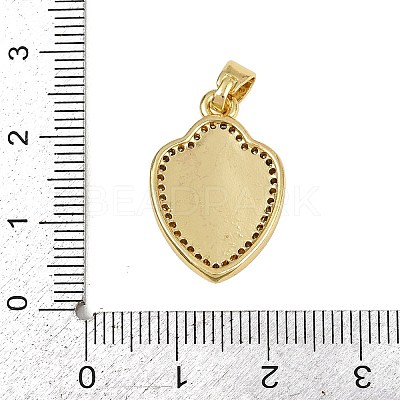 Brass Micro Pave Cubic Zirconia Pendants KK-D409-49G-04-1