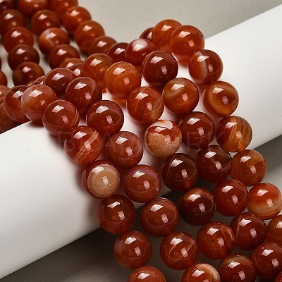 Dyed Natural Agate Beads Strands G-G203-10L-12mm-1
