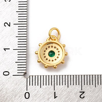 Brass Micro Pave Cubic Zirconia Charms KK-U033-22G-03-1